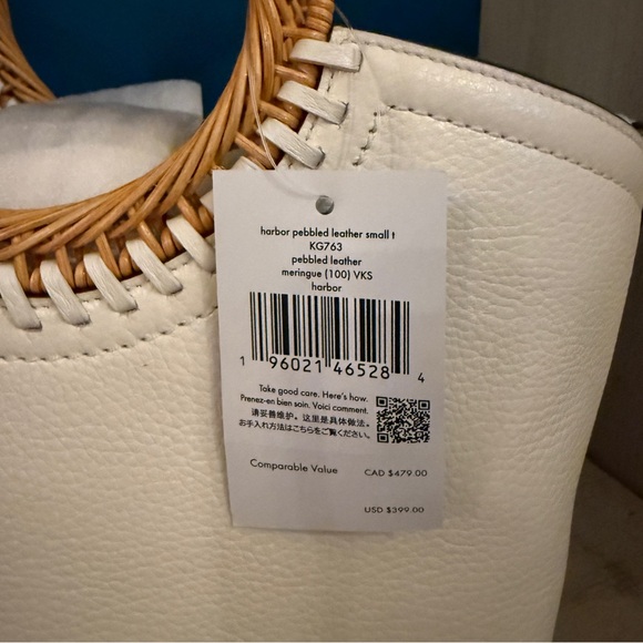 NWT Kate Spade Harbor Small Tote in Meringue – Pebbled Leather - Picture 5 of 16